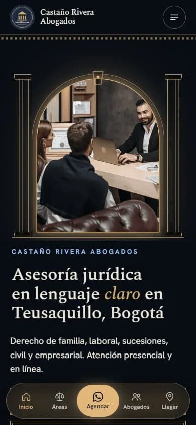 Web de ejemplo para una firma de abogados, diseño 2