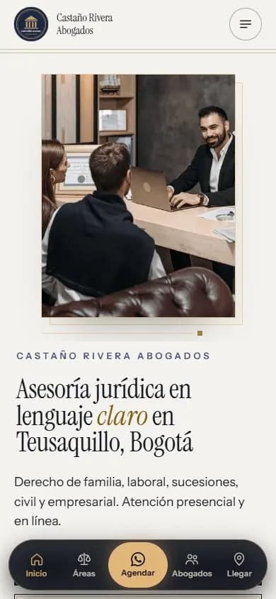 Web de ejemplo para una firma de abogados, diseño 3