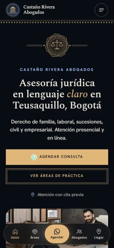 Web de ejemplo para una firma de abogados, diseño 5
