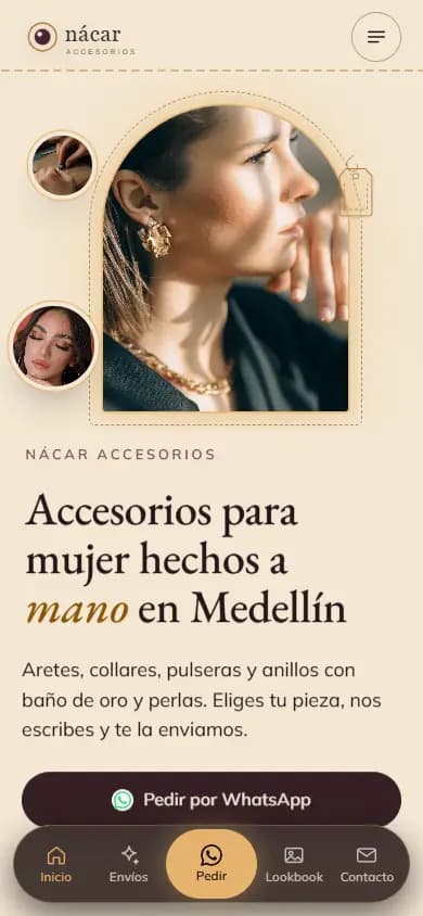 Web de ejemplo para una tienda de accesorios, diseño 5