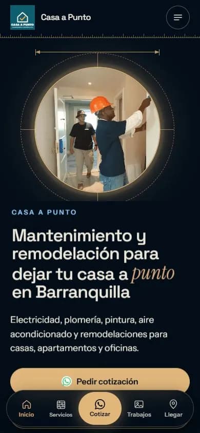 Web de ejemplo para un servicio de mantenimiento, diseño 2